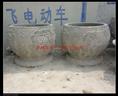 仿古雕刻鱼缸 石雕仿古石缸 石雕石槽 石槽养鱼缸 阳台鱼缸装饰 