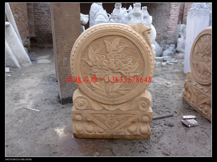 仿古门墩 石雕抱鼓 石鼓石墩 石头仿古雕刻 天然石材仿古门墩 石鼓加工 