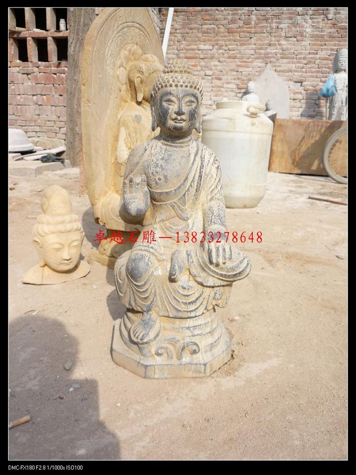 精品石雕佛像 石佛雕刻 古代石雕佛像 石头佛仿古  石佛坐佛 宗教雕刻 