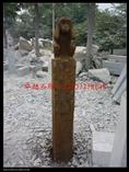 小猴子拴马桩 仿古石雕小猴子拴马柱 石头拴马柱 大理石拴马石 大理石雕刻 