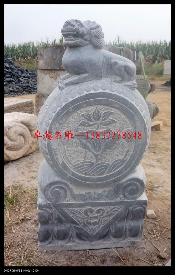 青石狮子墩 石雕石墩 小狮子门墩 仿古门墩 石雕仿古门墩 石头石鼓墩 