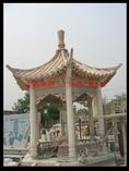 汉白玉石雕亭子 大理石亭子 石雕凉亭 中式雕塑 中式建筑雕刻 石材凉亭花架
