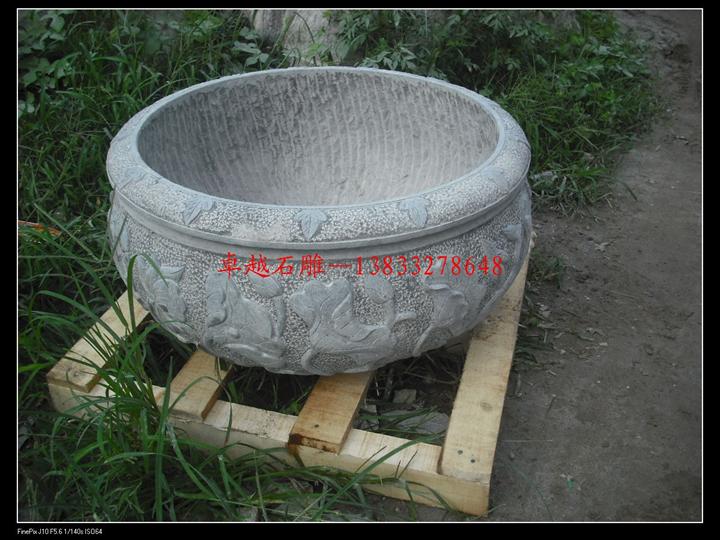 石雕仿古鱼缸 仿古雕刻花盆 大理石雕刻花盆 仿古石雕加工 石盆石缸鱼缸 