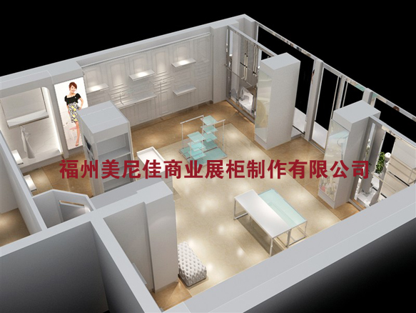 宁德烤漆服装展示柜 