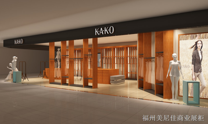 08福州服装展柜厂家、烤漆 