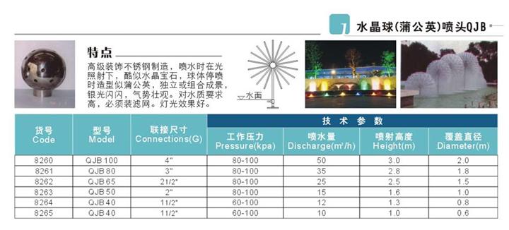 Q球状系列喷头QJB/广西喷泉/广西喷灌设备/南宁喷泉/南宁喷灌设备 
