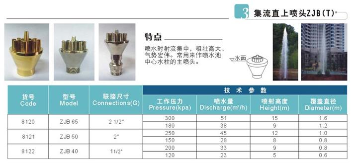 Z直射系列喷头ZJB(T)/广西喷泉/广西喷灌设备/南宁喷泉/南宁喷灌设备 