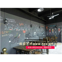 烧烤店餐厅手绘墙 