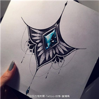 南宁纹身设计胸花