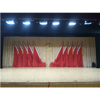 北京星光艺美舞台阻燃枣红对开