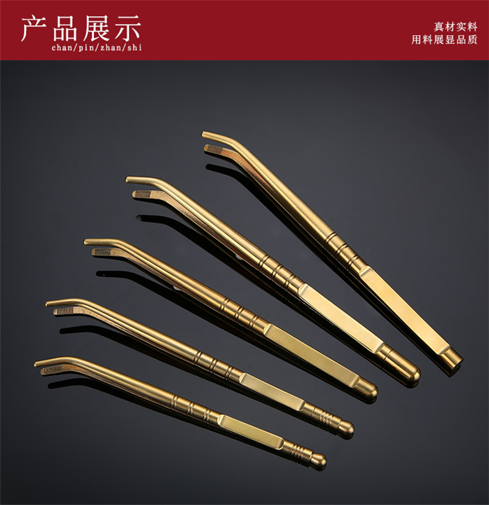 揭阳六君子铜茶夹11