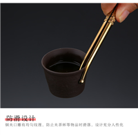 揭阳六君子铜茶夹10