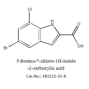 5-溴-7-氯吲哚-2-羧酸 383132-31-8 