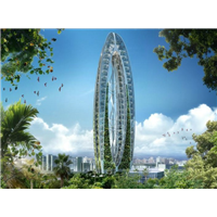 绿色可循环植物墙空中花园