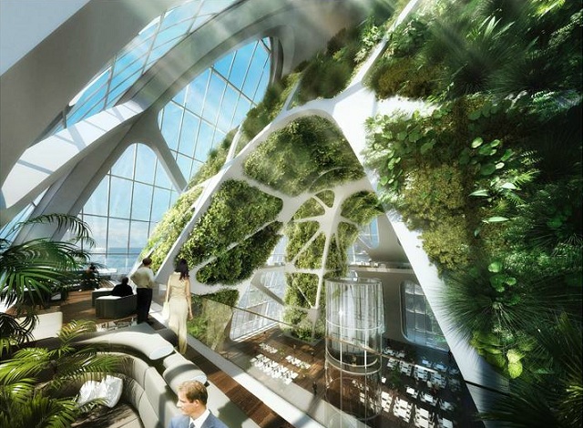 绿色可循环植物墙空中花园