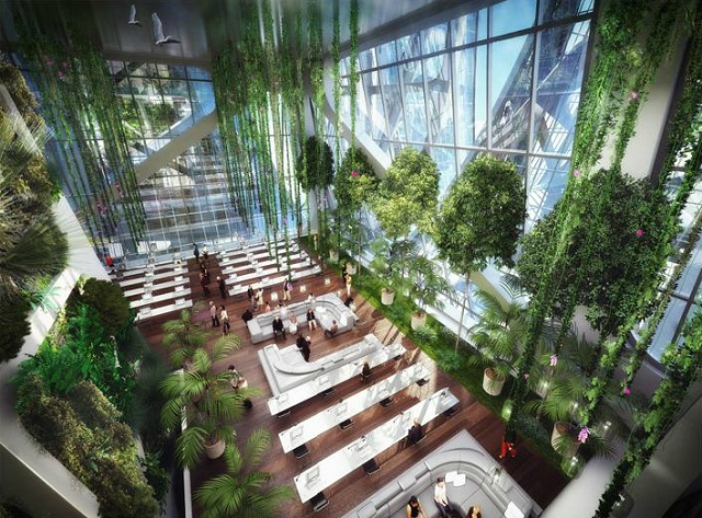 绿色可循环植物墙空中花园
