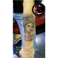 韶关纹身黑月堂作品77
