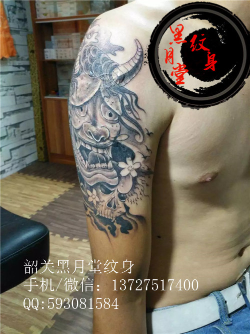 韶关纹身黑月堂作品20