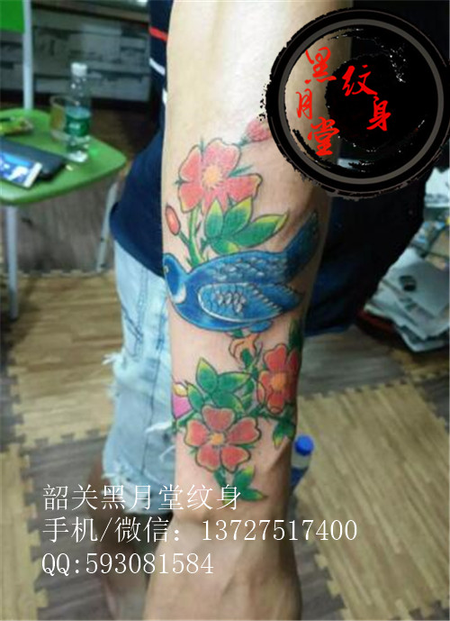 韶关纹身黑月堂作品04