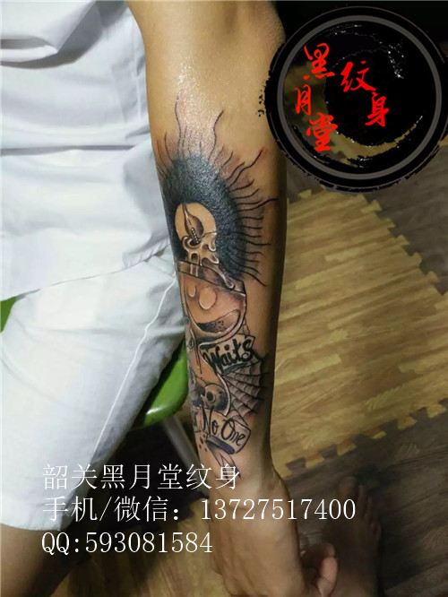 韶关纹身黑月堂作品18