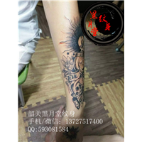 韶关纹身黑月堂作品19