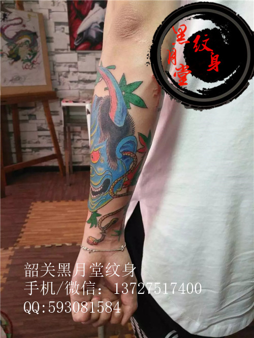 韶关纹身黑月堂作品13