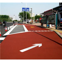 西安彩色陶瓷颗粒防滑路面 