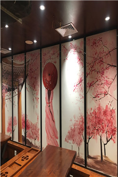 酒馆手绘壁画 