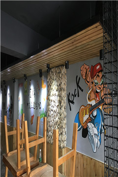 烧烤店壁画 