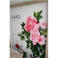 花卉墙绘 