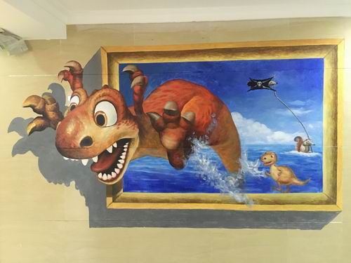 深圳卡通创意3d立体画