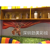 深圳福永湘厨当家餐厅彩绘