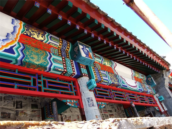 安阳古建筑墙绘4