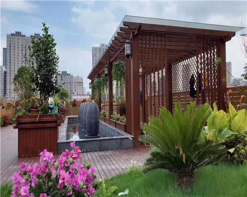 邢台防腐木花架6