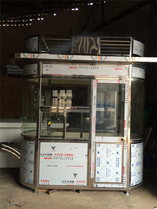 长沙不锈钢圆弧岗亭 