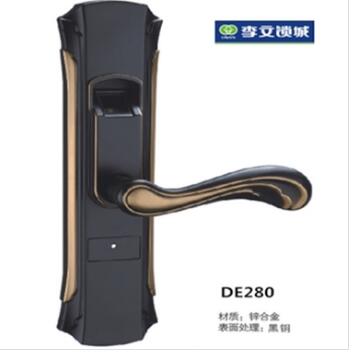安泰莱室内门指纹锁 DE280 黑铜（成都开锁） 