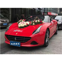 红色法拉利婚车_惠州婚车出租 