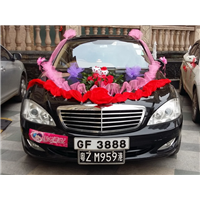 奔驰中港牌黑色S级婚车_博罗婚车租赁公司 