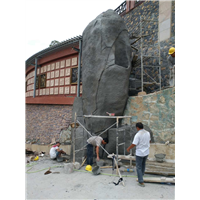 福建公园景观水泥假山假树定制安装 