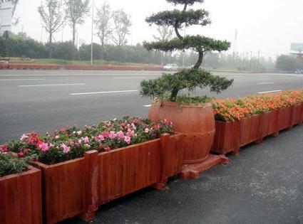 上海水泥仿木花箱 上海水泥仿木花盆哪家好