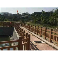 上海水泥仿木栅栏 上海水泥河道围栏
