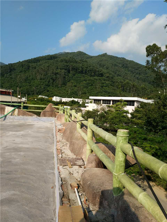 福州GRC水泥仿木栏杆价格定制 