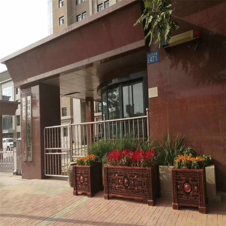 仿木系列三明铝合金仿木花箱 庭院道路种植箱