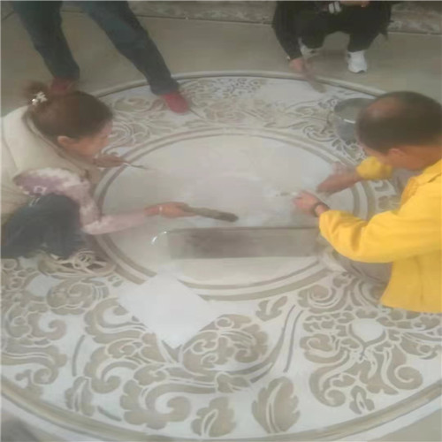 无机磨石地画施工