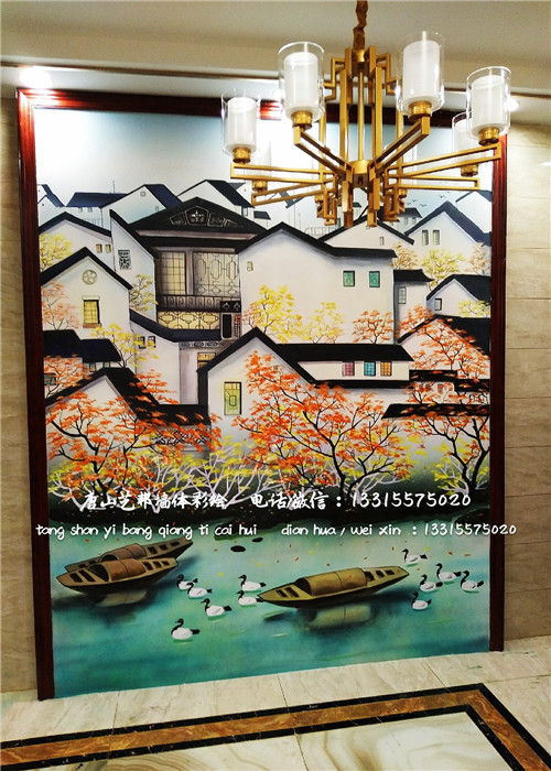 唐山餐饮墙绘 