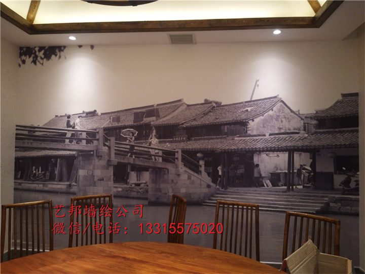 唐山餐饮墙绘 