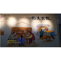 唐山餐饮墙绘 