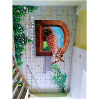 承德市多宝利蛋糕店二楼卡通墙**绘壁画作品 