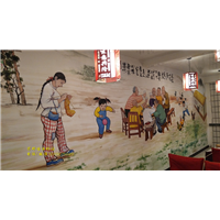 唐山餐饮墙绘 