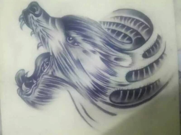泉州鹏海纹身学员纹身手稿一 